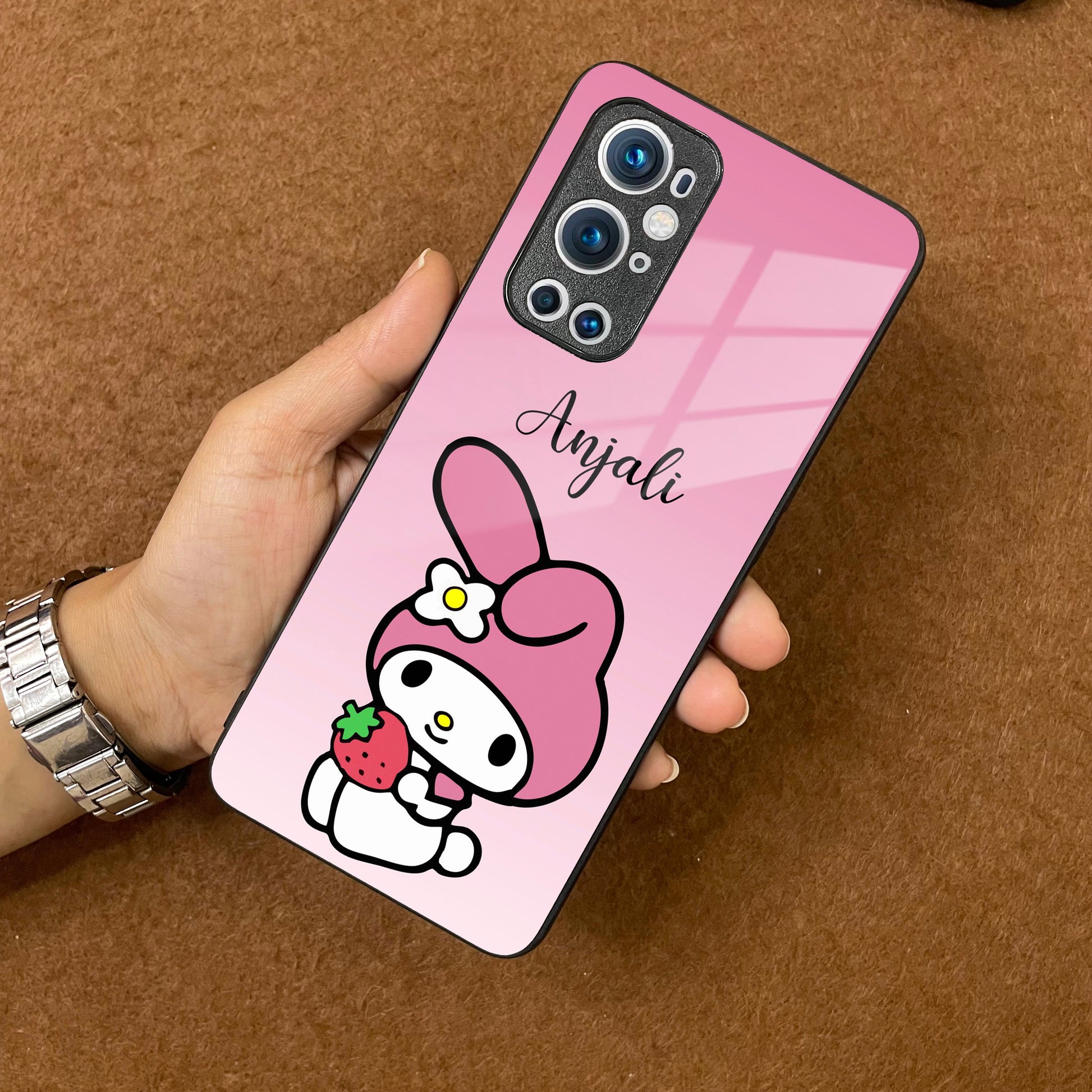 Pink Bunny Glass Case Cover For OnePlus ShopOnCliQ