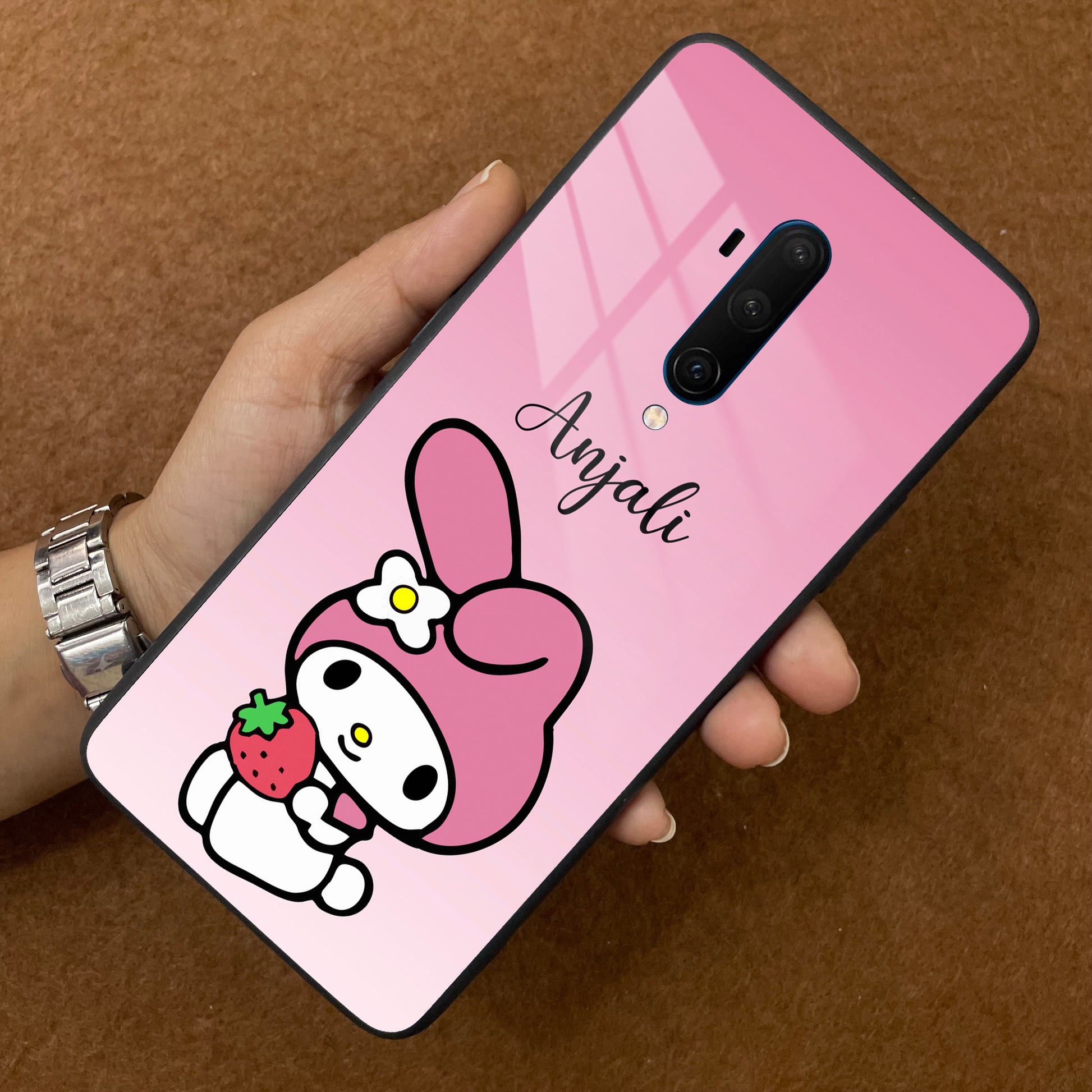 Pink Bunny Glass Case Cover For OnePlus ShopOnCliQ