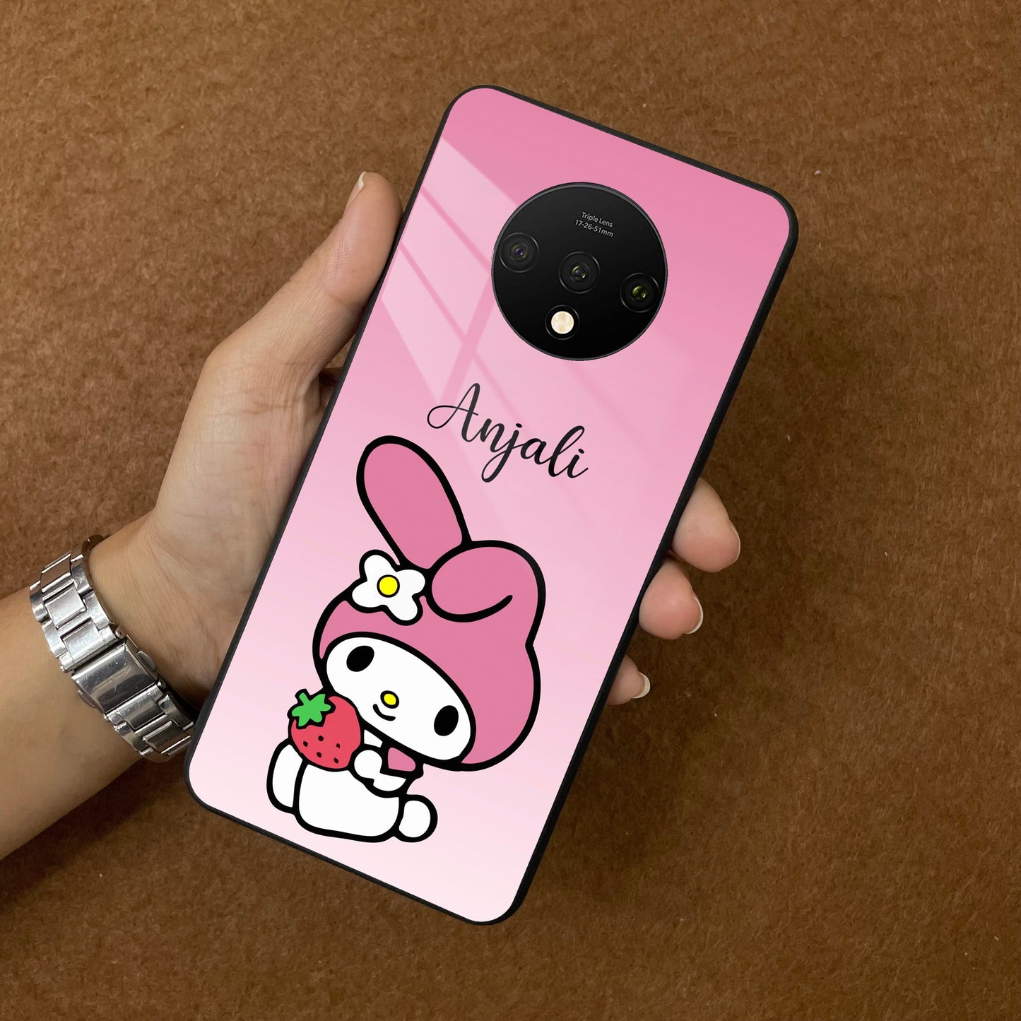 Pink Bunny Glass Case Cover For OnePlus ShopOnCliQ