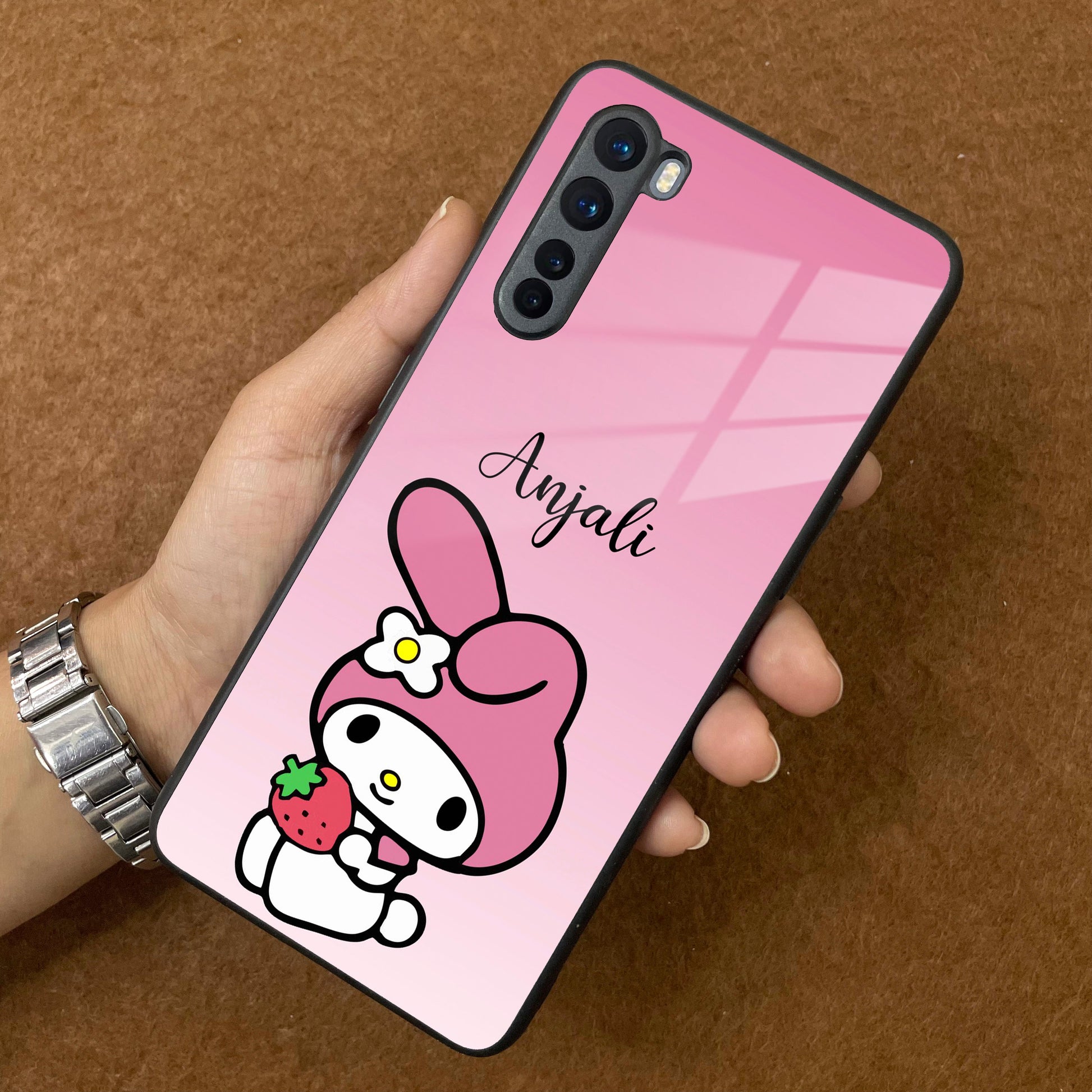 Pink Bunny Glass Case Cover For OnePlus ShopOnCliQ