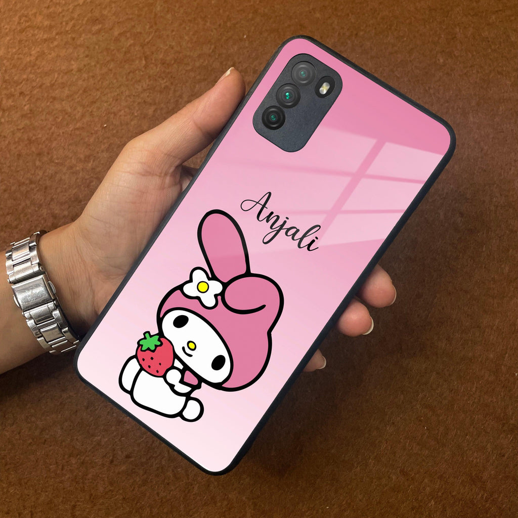 Pink Bunny Glass Case Cover For Poco - ShopOnCliQ