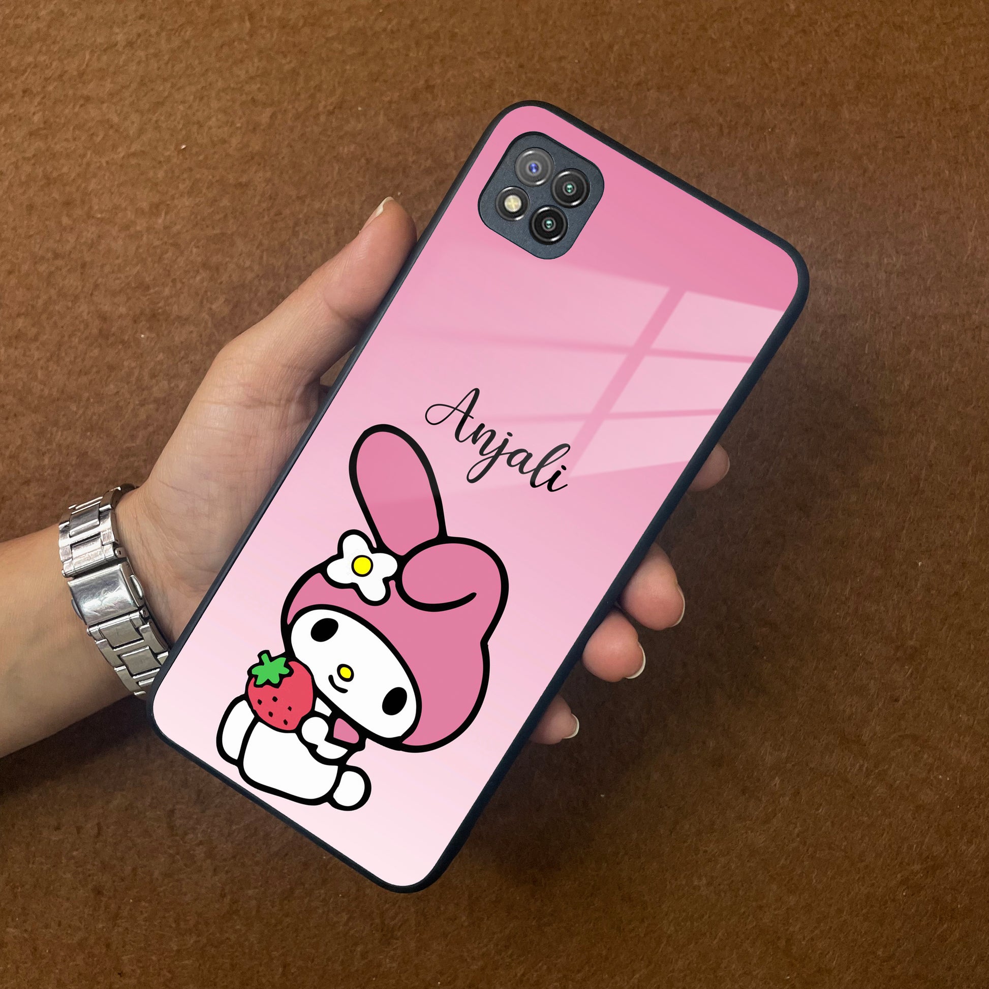 Pink Bunny Glass Case Cover For Poco ShopOnCliQ