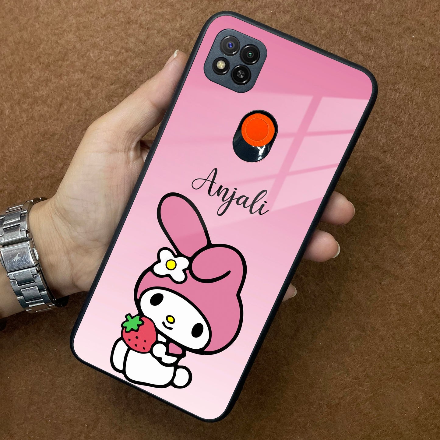 Pink Bunny Glass Case Cover For Poco ShopOnCliQ