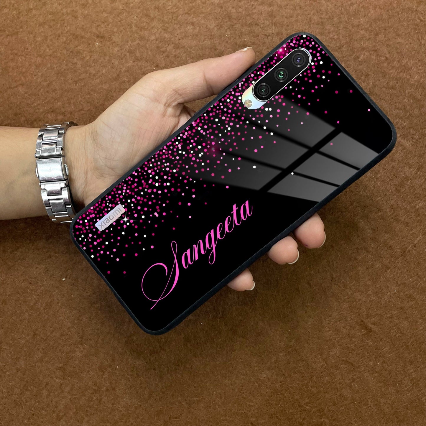 Pink Glitter Customize Glass Case Cover For Redmi/Xiaomi ShopOnCliQ