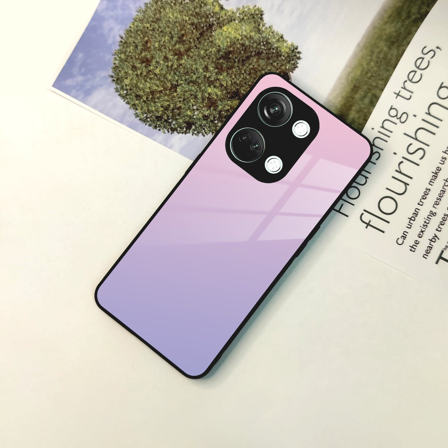 Pink Gradient Glass Case Cover For OnePlus ShopOnCliQ