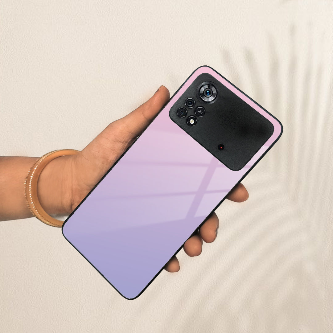 Pink Gradient Glass Case Cover For Poco ShopOnCliQ