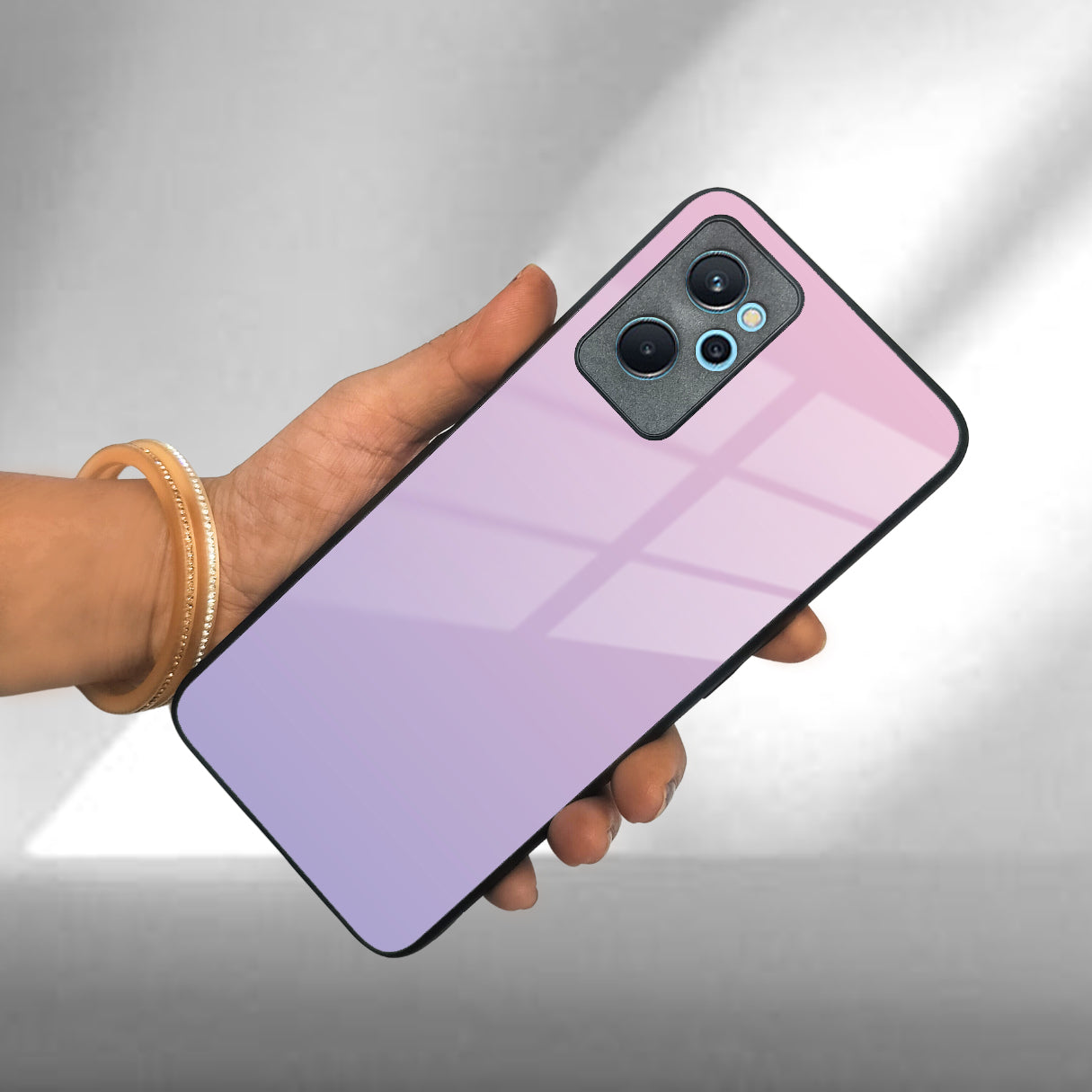 Pink Gradient Glass Case Cover For Realme/Narzo ShopOnCliQ