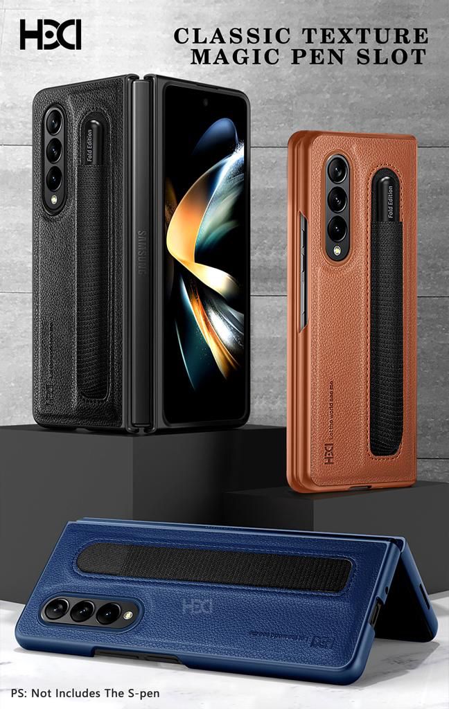 Premium Leather Case for Samsung Galaxy Z Fold  With S Pen Slot Space - Ultimate Style and Protection ShopOnCliQ