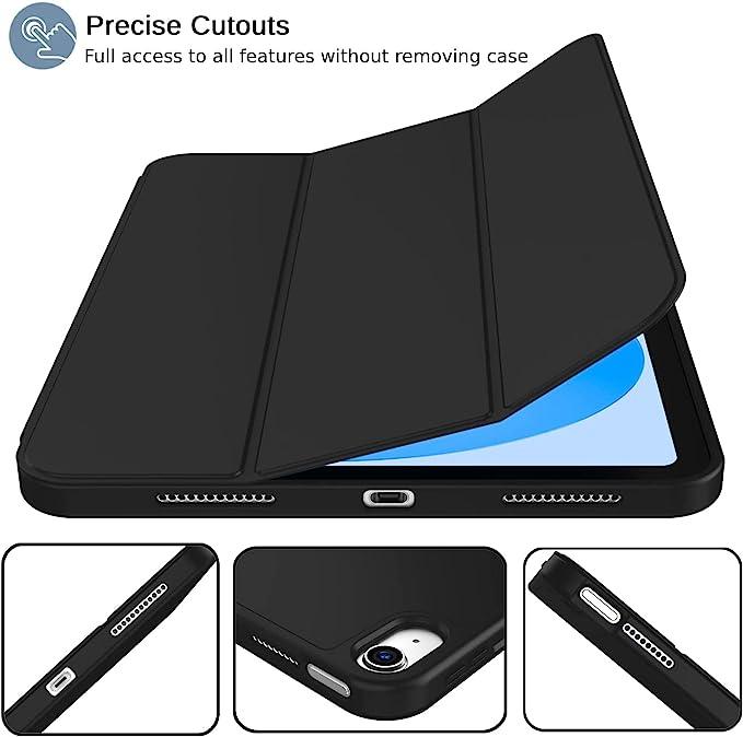Premium Silicon Case for iPad [Left Side Pencil Holder] - Black - ShopOnCliQ