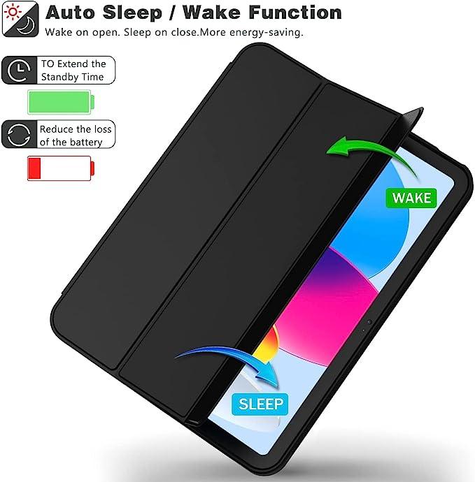 Premium Silicon Case for iPad [Left Side Pencil Holder] - Black - ShopOnCliQ