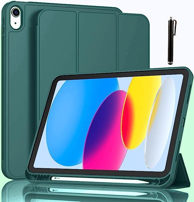 Premium Silicon Case for iPad [Left Side Pencil Holder] - Green - ShopOnCliQ