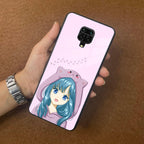Purple Aesthetic Girl With Cat Phone Glass Case Cover For POCO - ShopOnCliQ