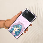 Purple Aesthetic Girl With Cat Phone Glass Case Cover For POCO - ShopOnCliQ