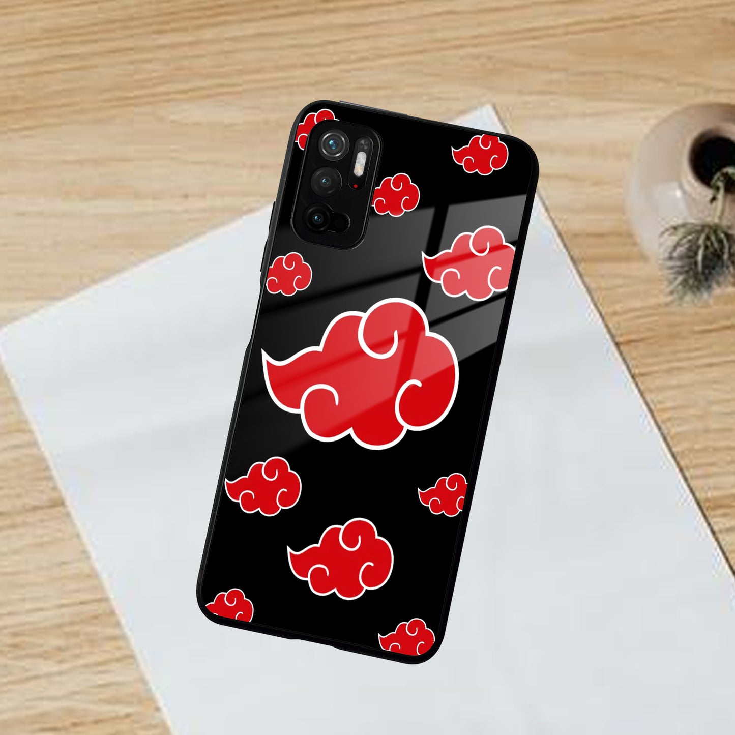 Red Cloud Mobile Glass Phone Case Cover For Poco