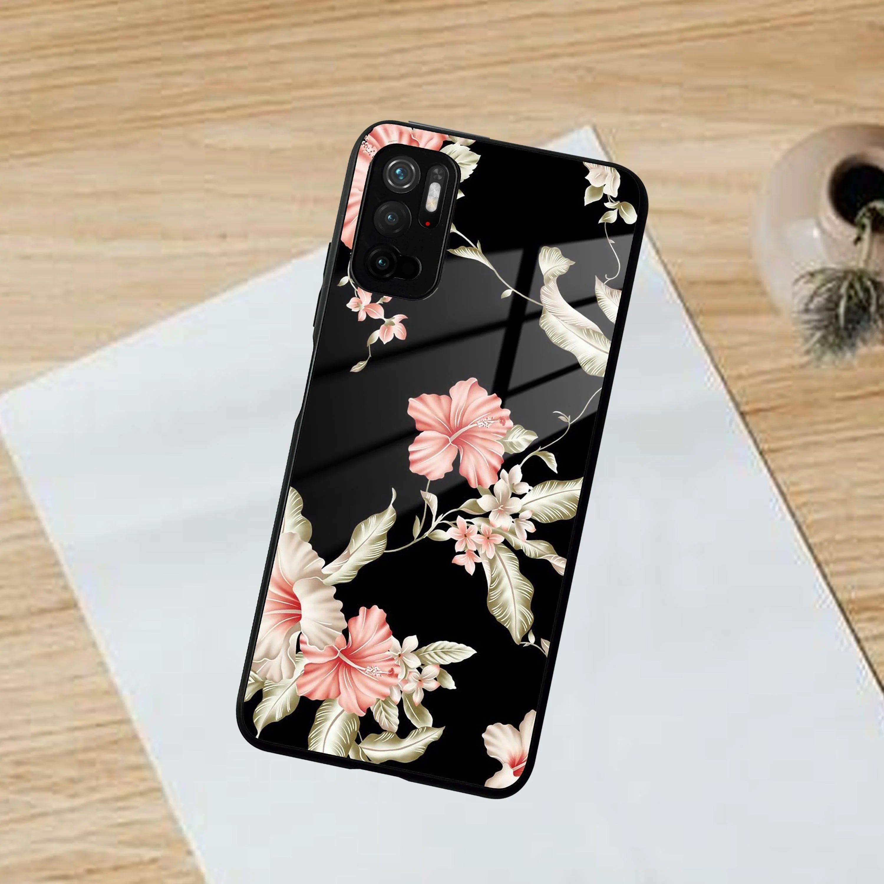 Retro Floral Glass Phone Case And Cover For Poco - ShopOnCliQ