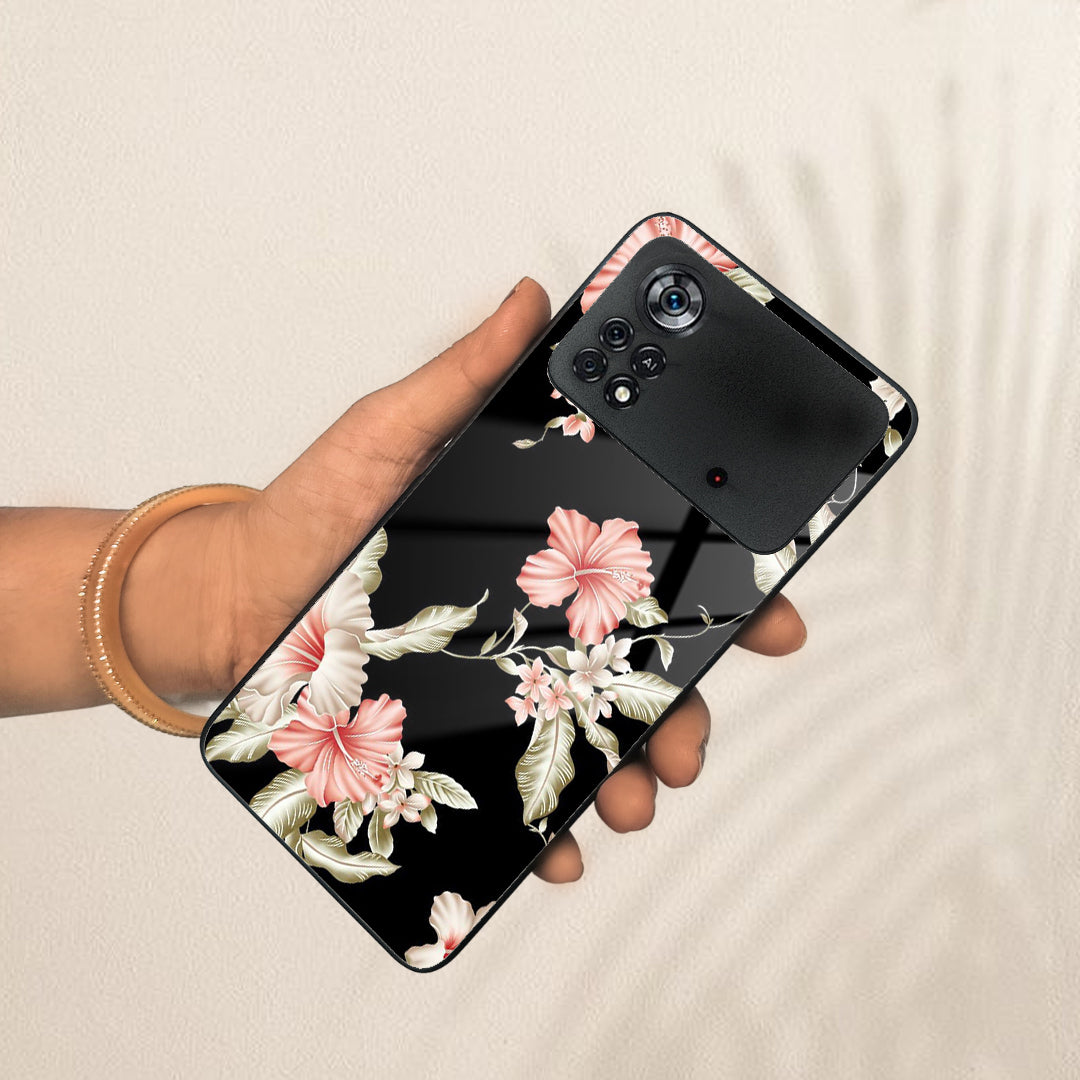 Retro Floral Glass Phone Case And Cover For Poco ShopOnCliQ