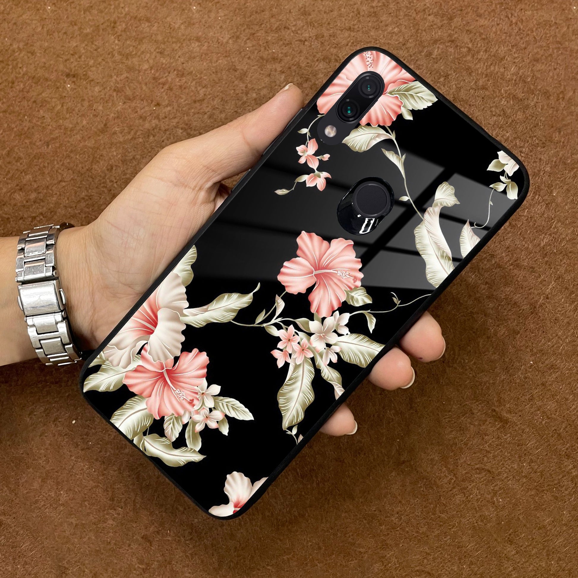 Retro Floral Glass Phone Case And Cover For Redmi/Xiaomi ShopOnCliQ