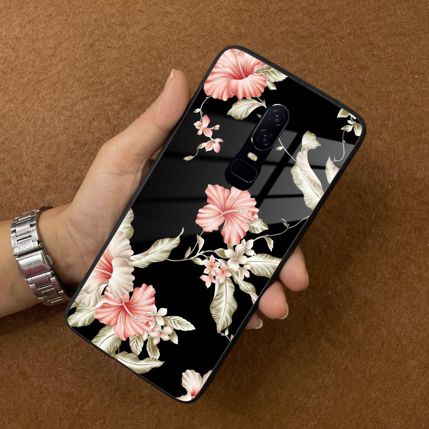 Retro Floral Glass Phone Case And For OnePlus ShopOnCliQ