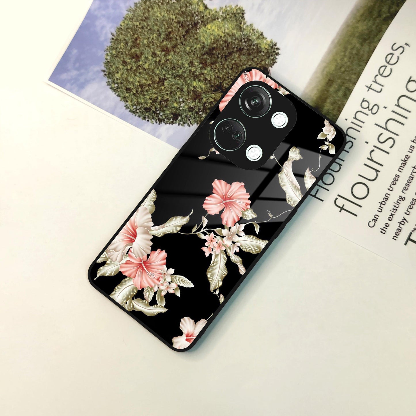 Retro Floral Glass Phone Case And For OnePlus ShopOnCliQ