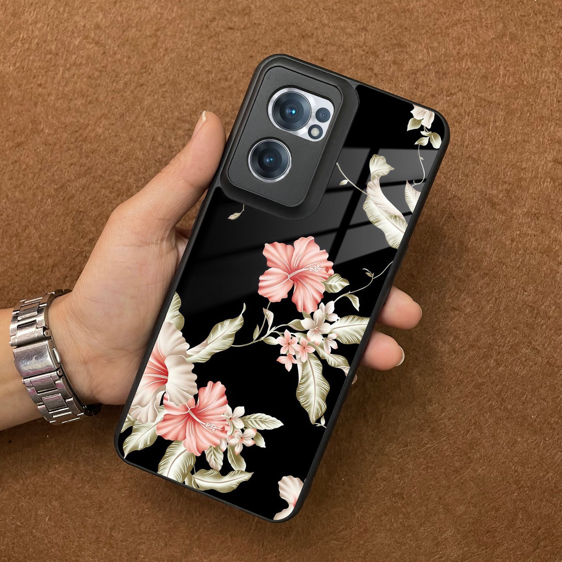 Retro Floral Glass Phone Case And For OnePlus ShopOnCliQ