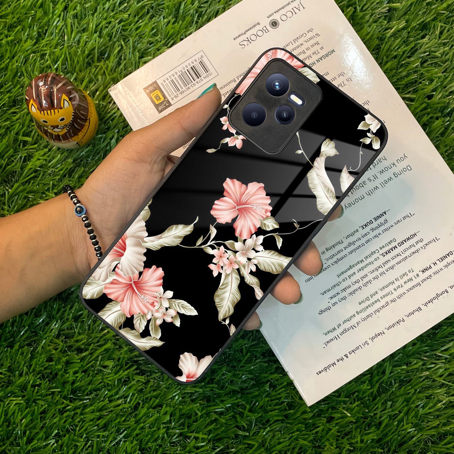 Retro Floral Glass Phone Case And For Realme/Narzo ShopOnCliQ