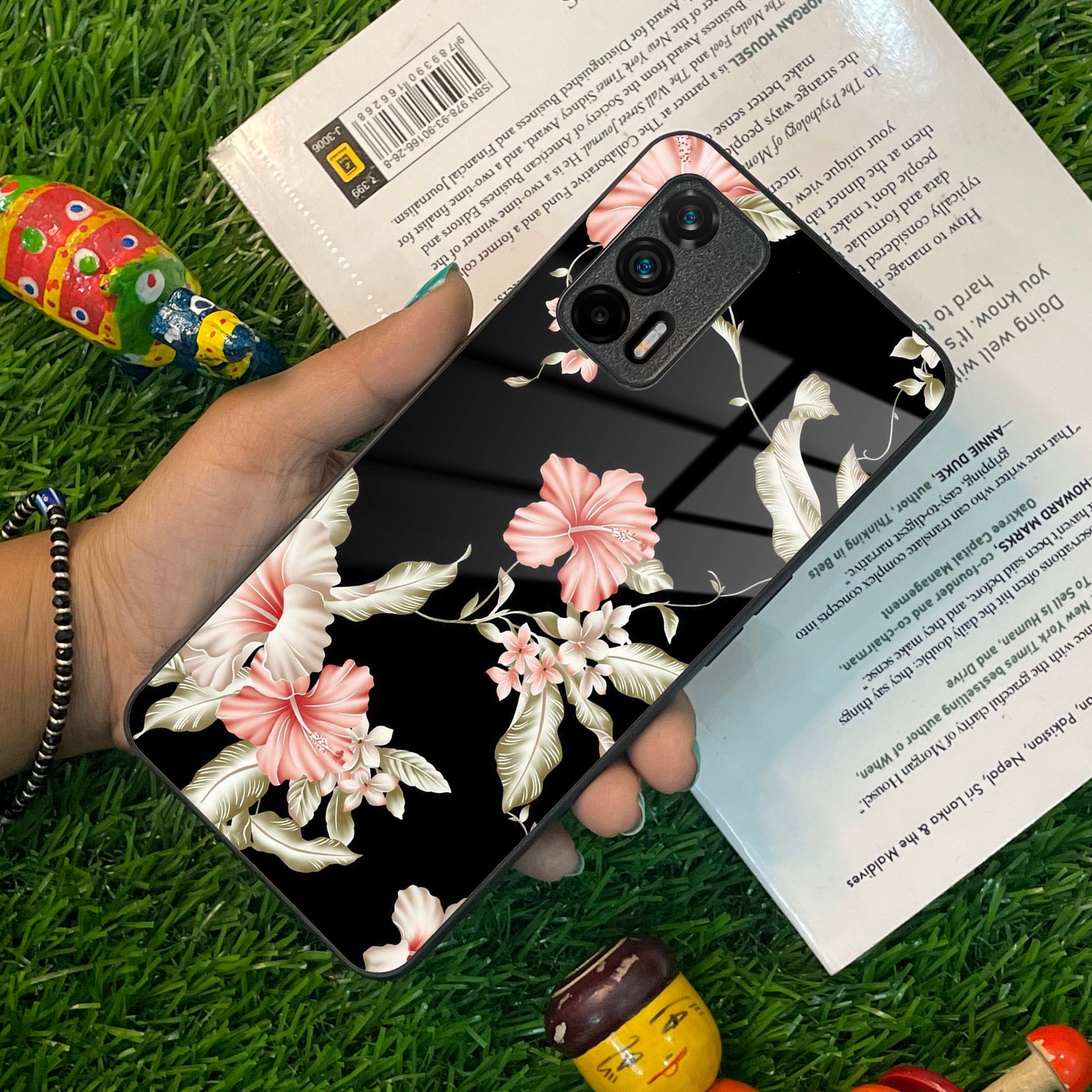 Retro Floral Glass Phone Case And For Realme/Narzo ShopOnCliQ