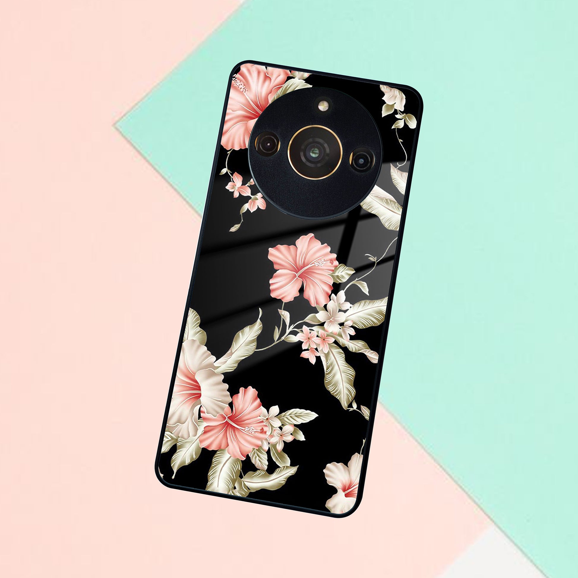 Retro Floral Glass Phone Case And For Realme/Narzo ShopOnCliQ