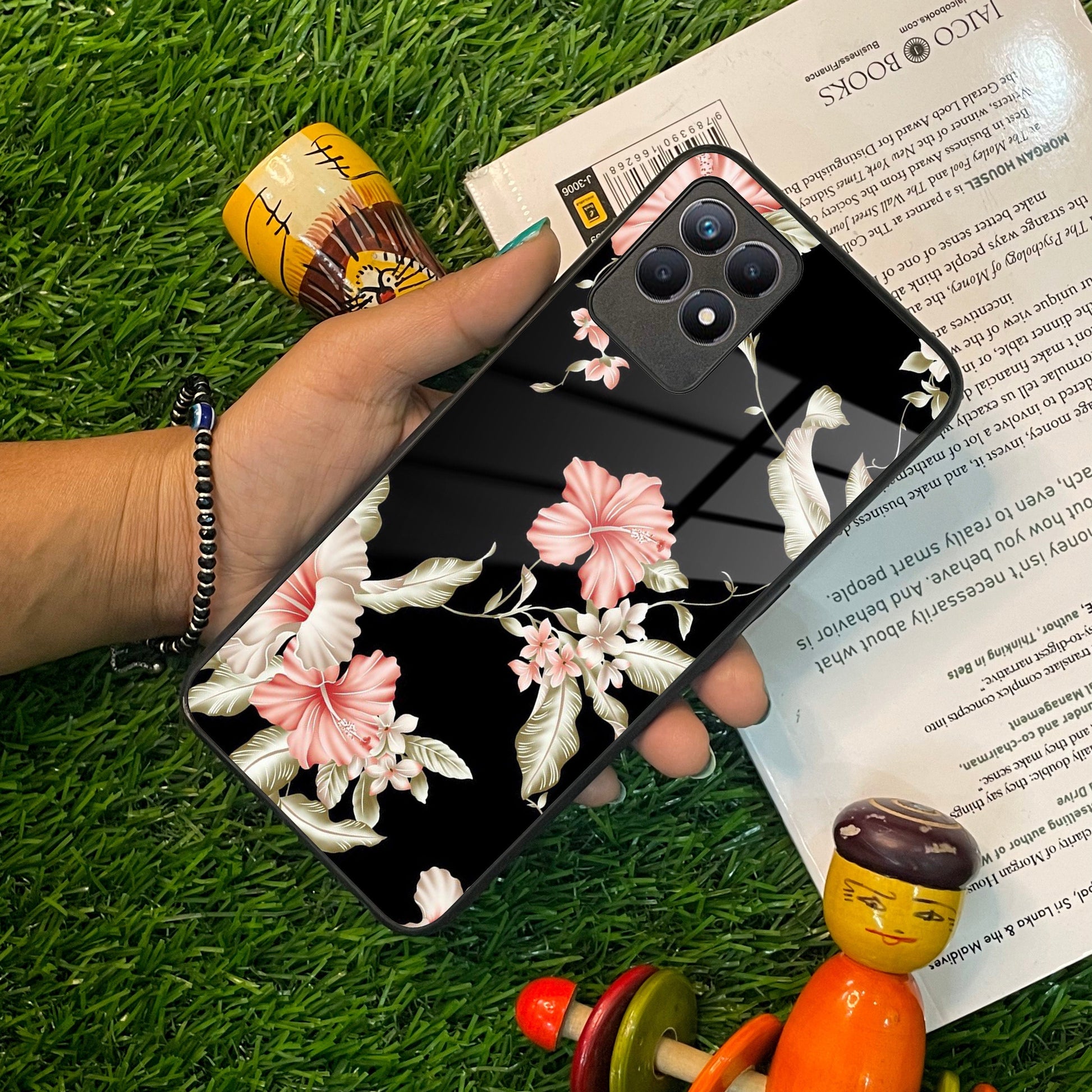 Retro Floral Glass Phone Case And For Realme/Narzo ShopOnCliQ