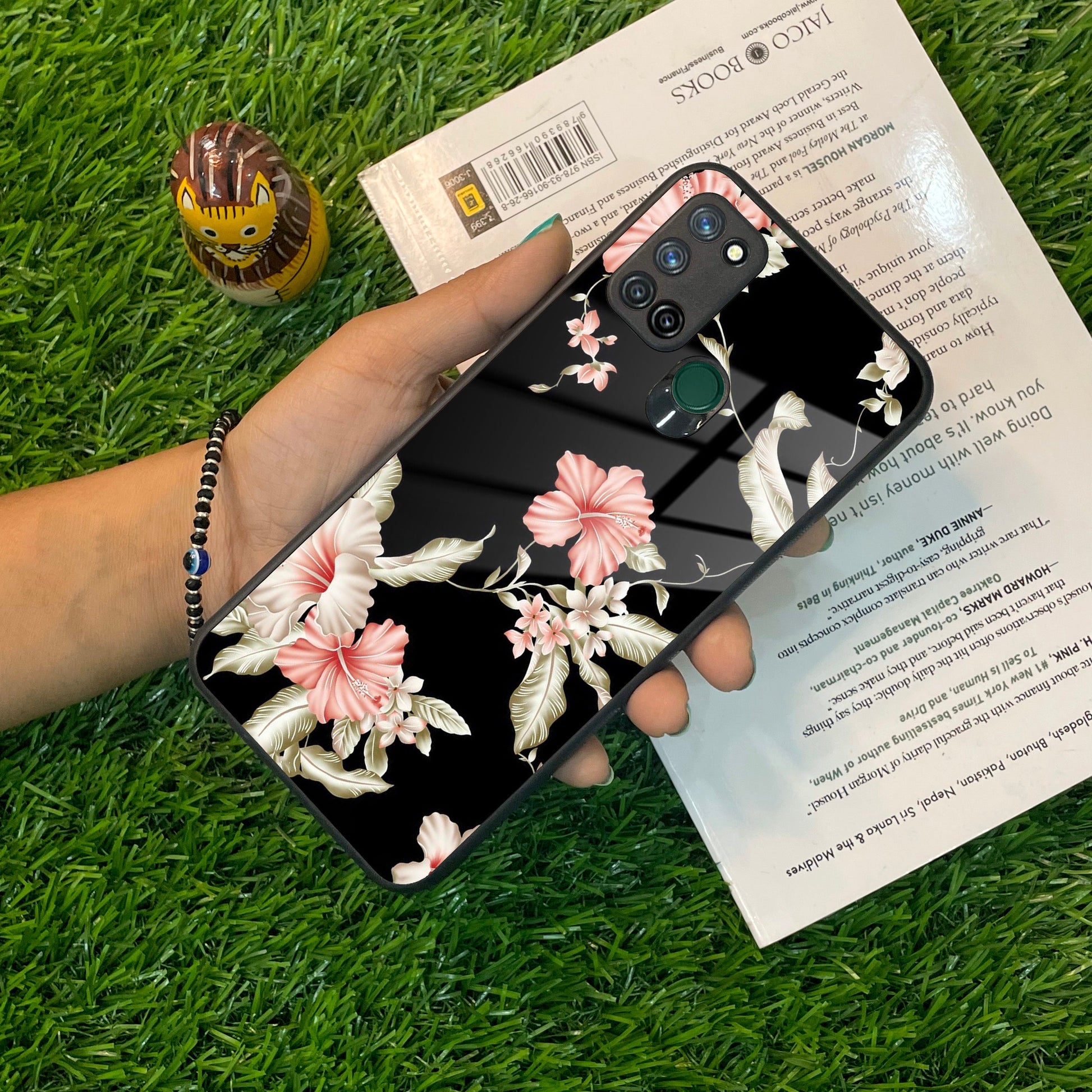 Retro Floral Glass Phone Case And For Realme/Narzo ShopOnCliQ