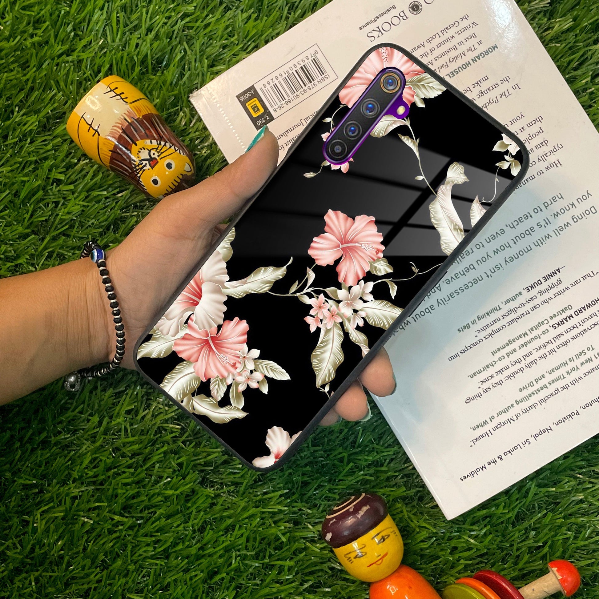 Retro Floral Glass Phone Case And For Realme/Narzo ShopOnCliQ