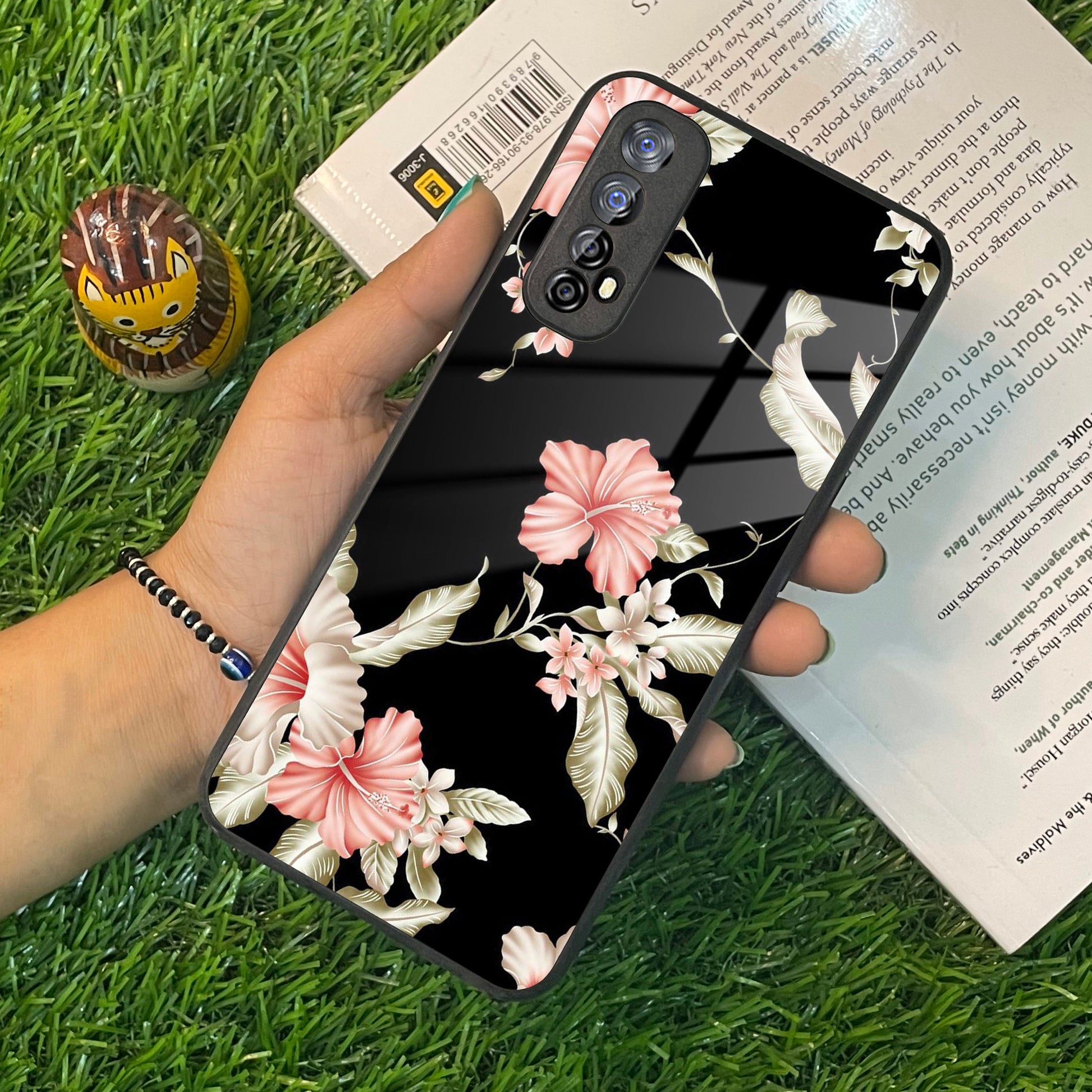 Retro Floral Glass Phone Case And For Realme/Narzo ShopOnCliQ