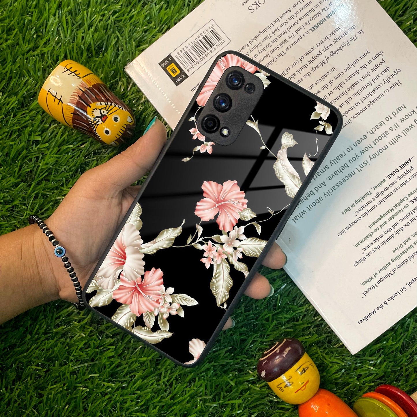 Retro Floral Glass Phone Case And For Realme/Narzo ShopOnCliQ