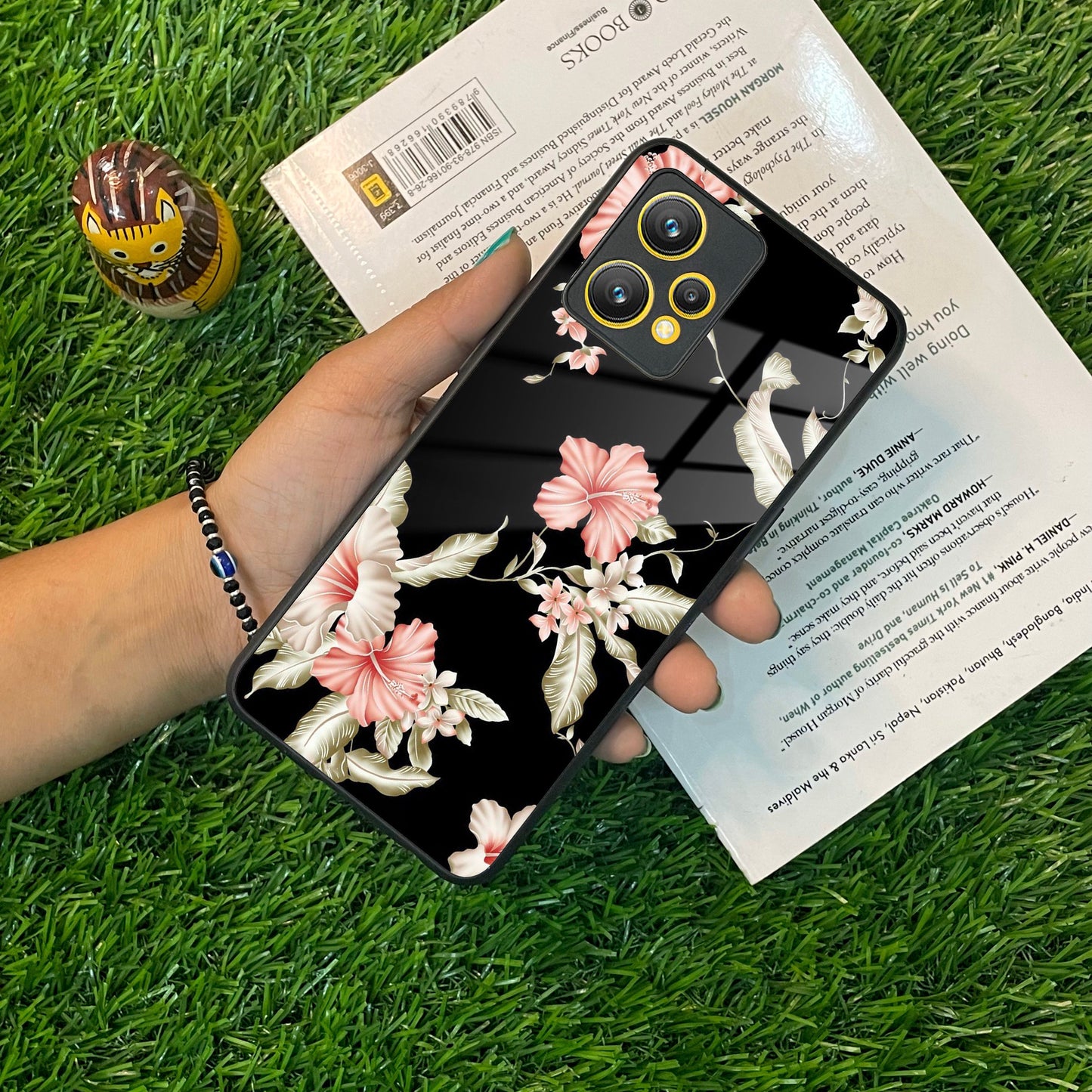 Retro Floral Glass Phone Case And For Realme/Narzo ShopOnCliQ