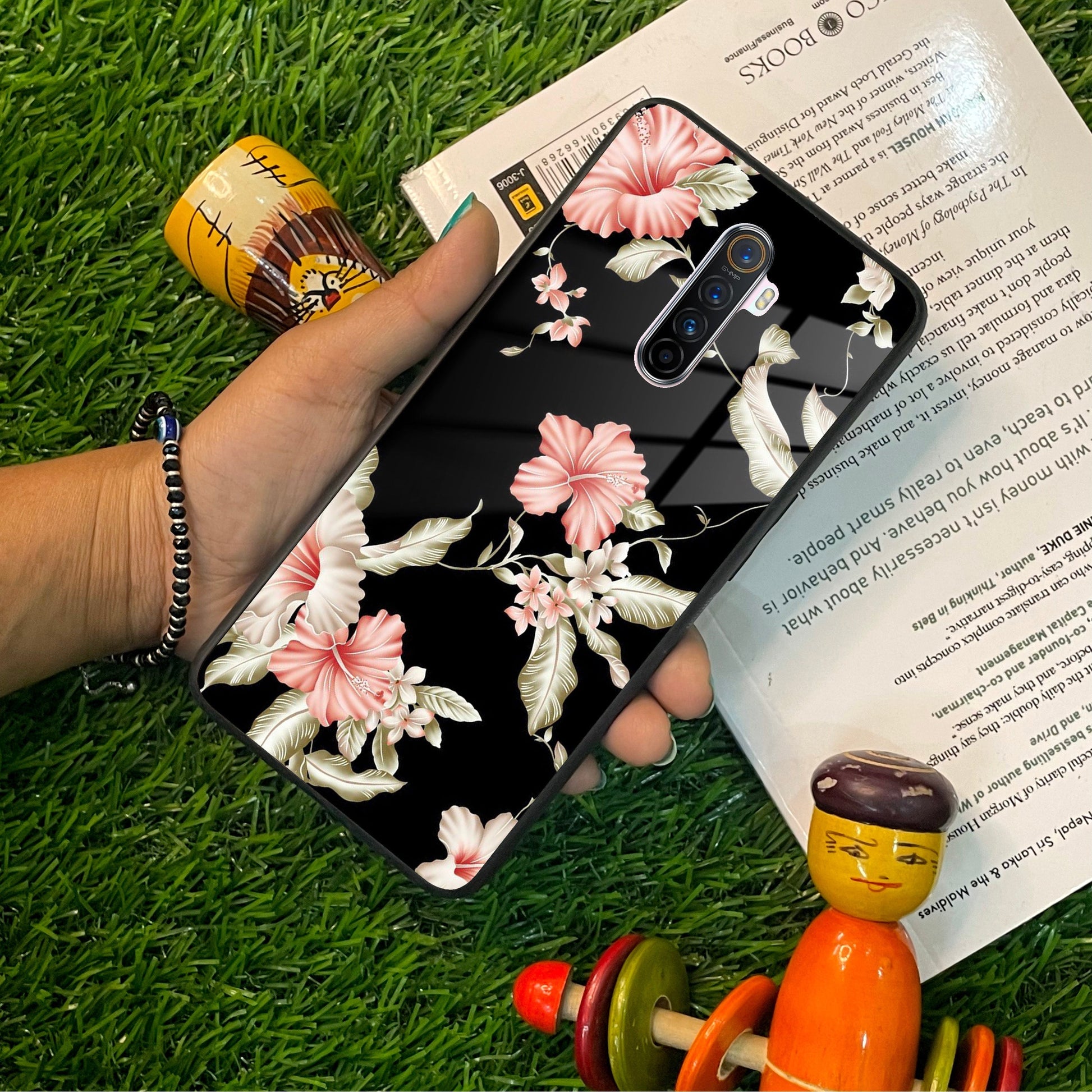 Retro Floral Glass Phone Case And For Realme/Narzo ShopOnCliQ