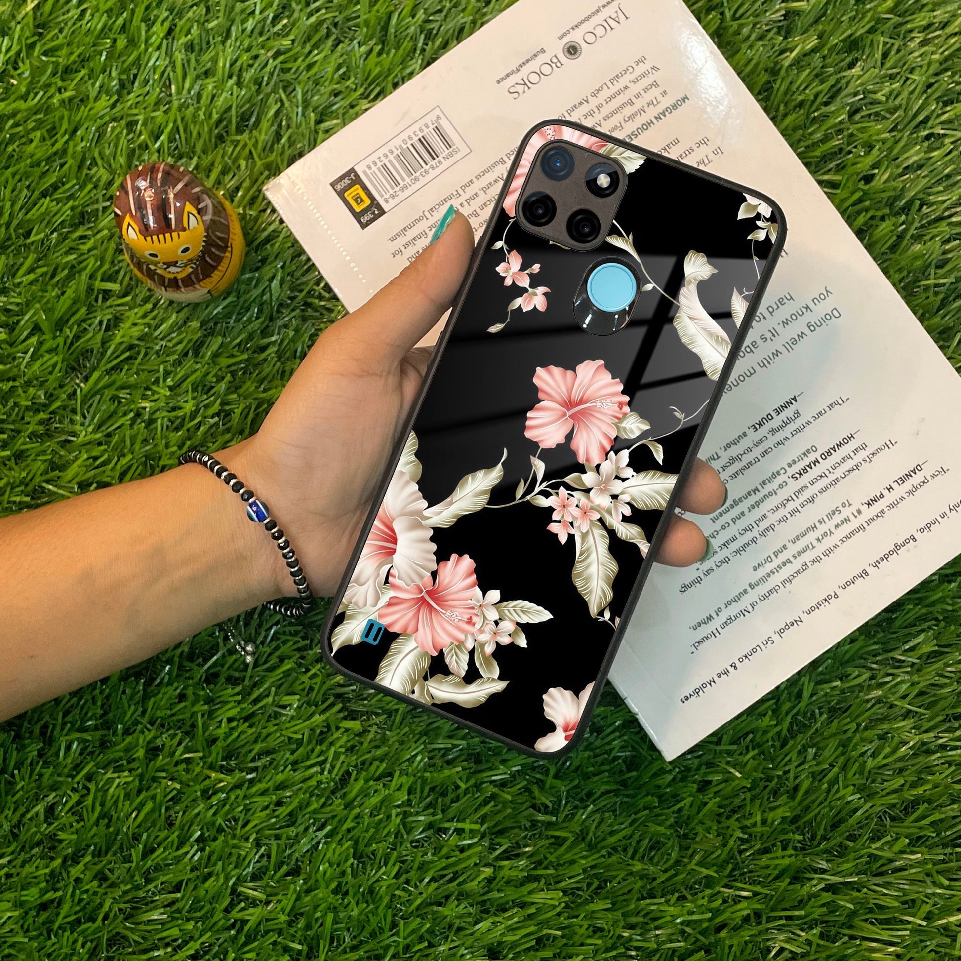 Retro Floral Glass Phone Case And For Realme/Narzo ShopOnCliQ