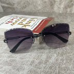 Rimless Ladies Black Frame Sunglasses for Women - ShopOnCliQ