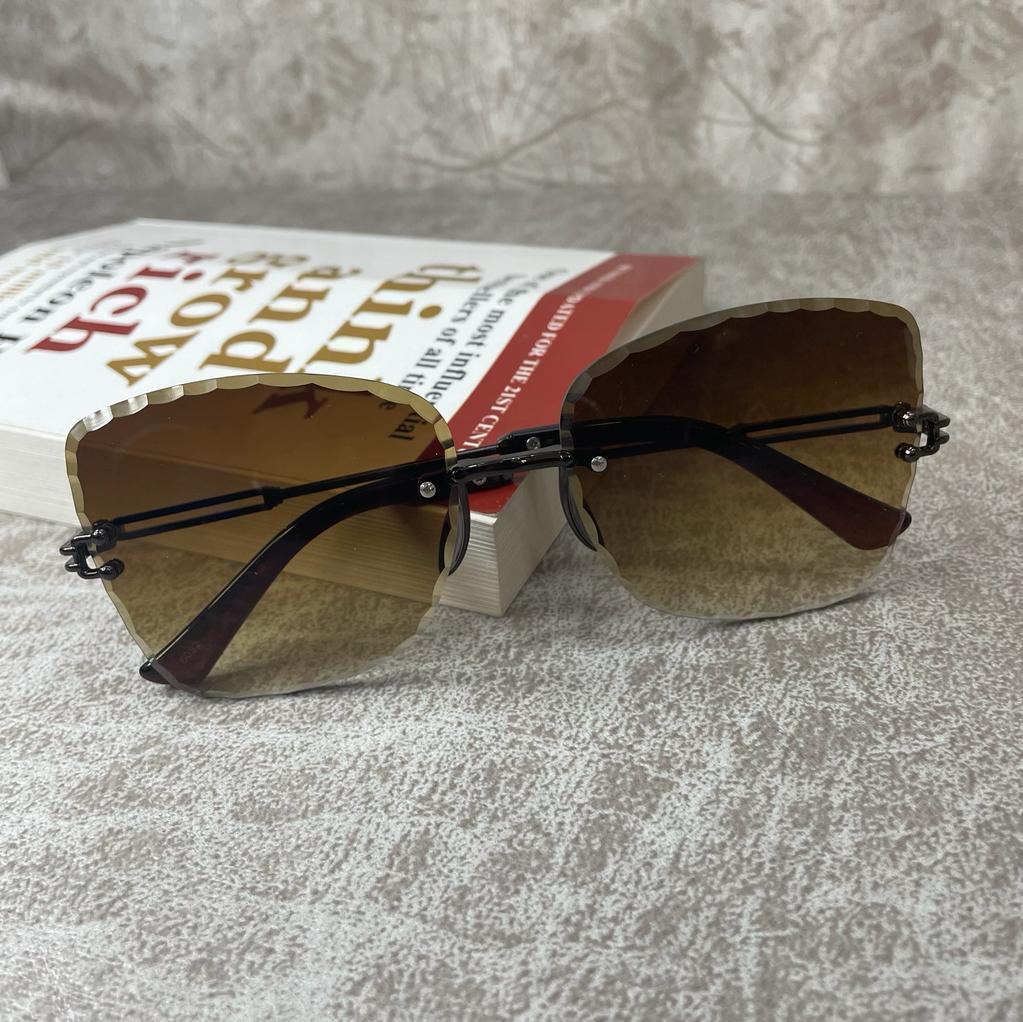 Rimless Ladies Black Frame Sunglasses for Women - ShopOnCliQ