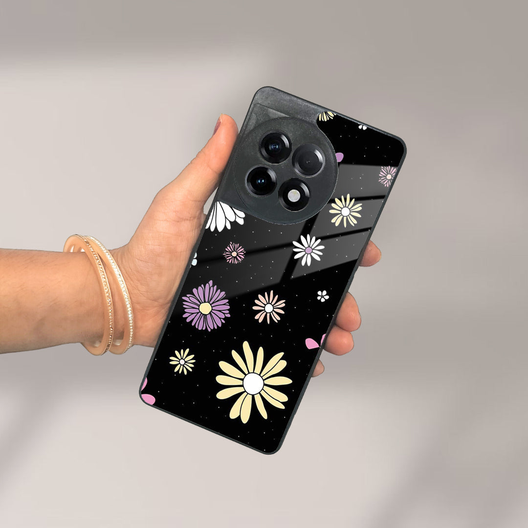 Seamless Floral Print Glass Case Cover For OnePlus ShopOnCliQ