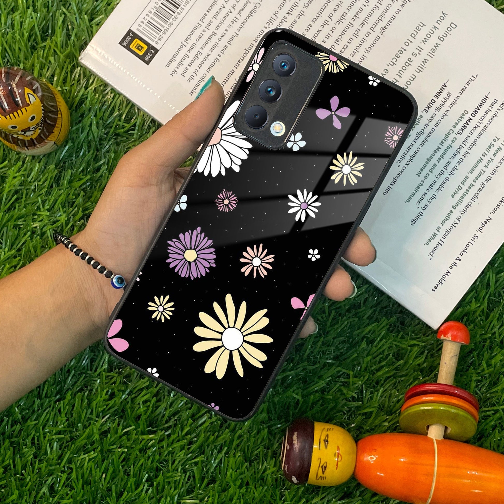 Seamless Floral Print Glass Case Cover For Realme/Narzo ShopOnCliQ