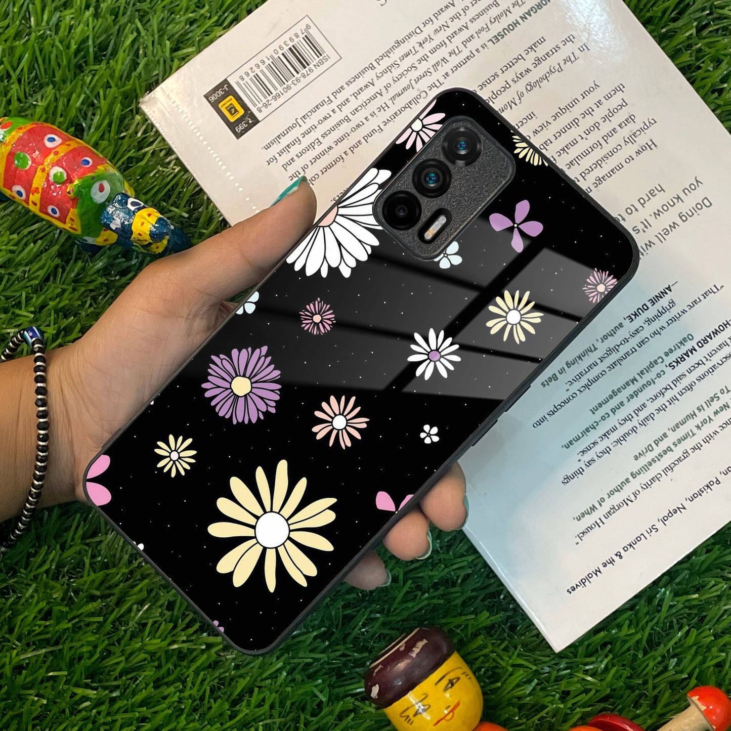 Seamless Floral Print Glass Case Cover For Realme/Narzo ShopOnCliQ