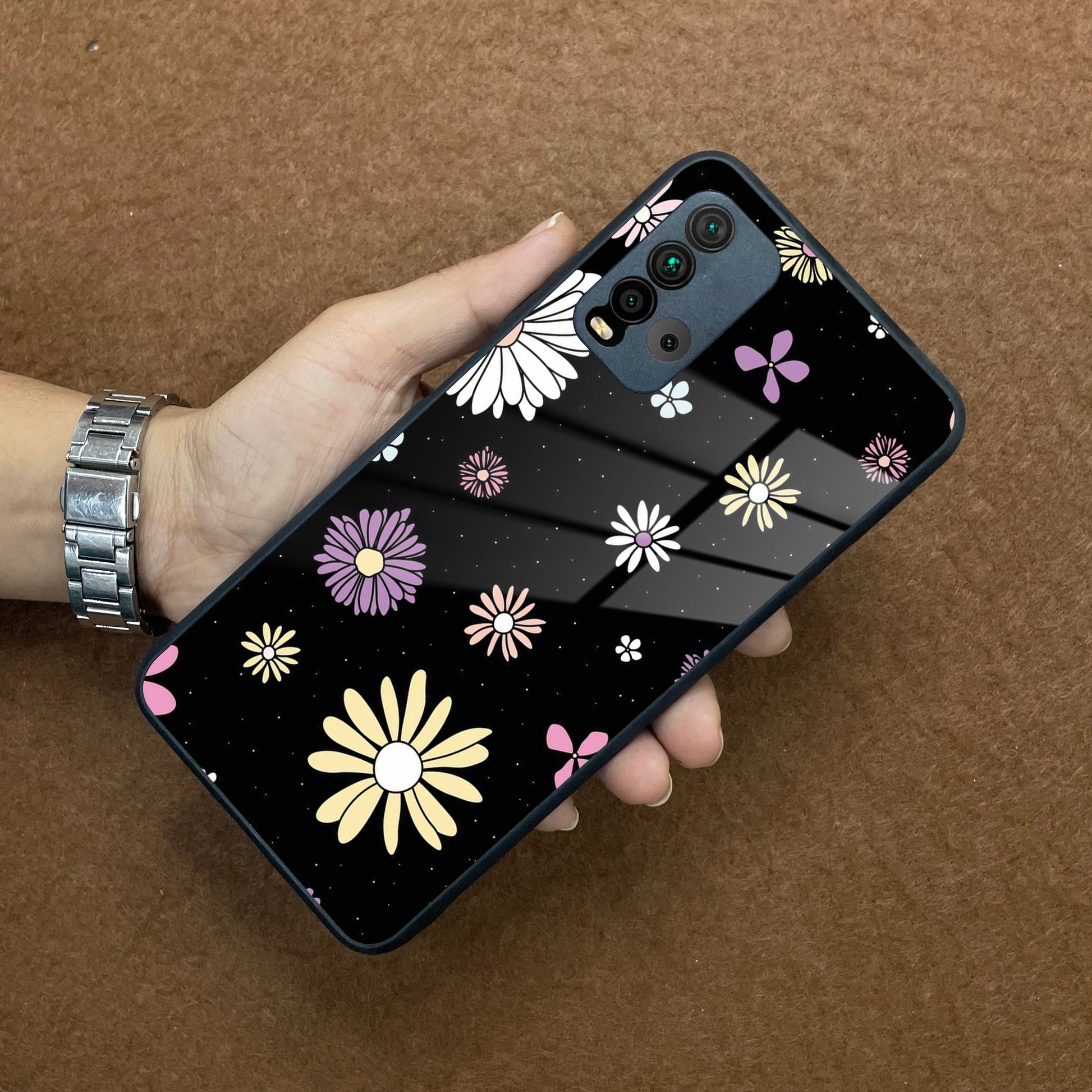 Seamless Floral Print Glass Case Cover For Redmi/Xiaomi ShopOnCliQ