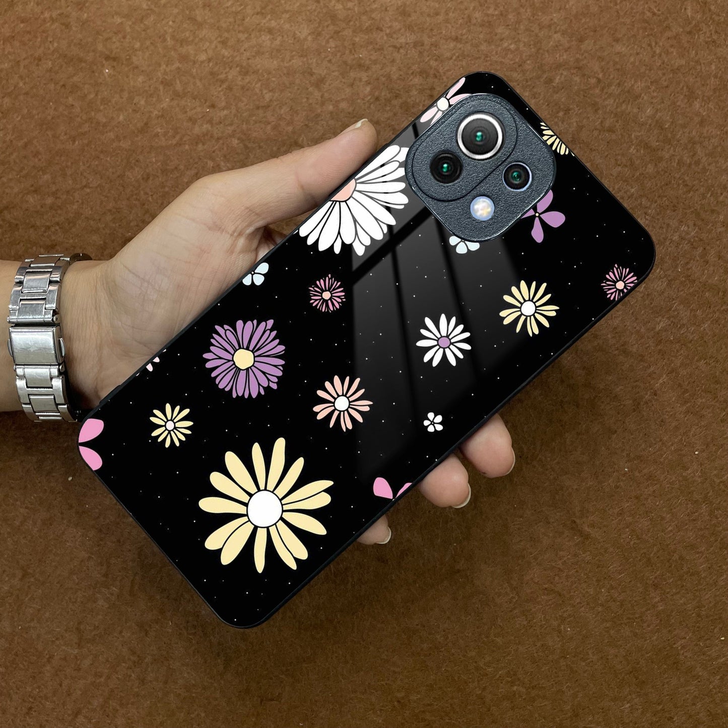 Seamless Floral Print Glass Case Cover For Redmi/Xiaomi ShopOnCliQ