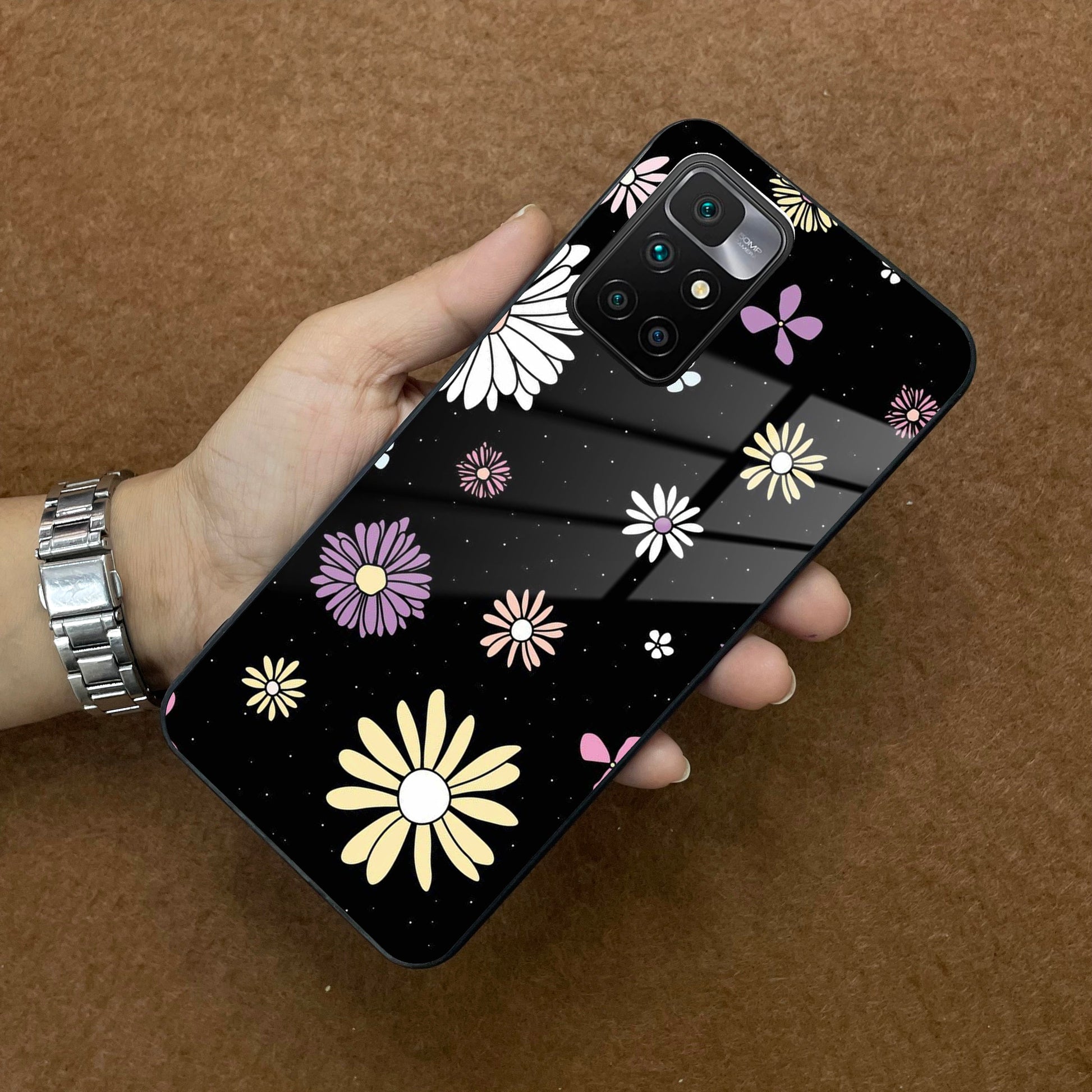 Seamless Floral Print Glass Case Cover For Redmi/Xiaomi ShopOnCliQ