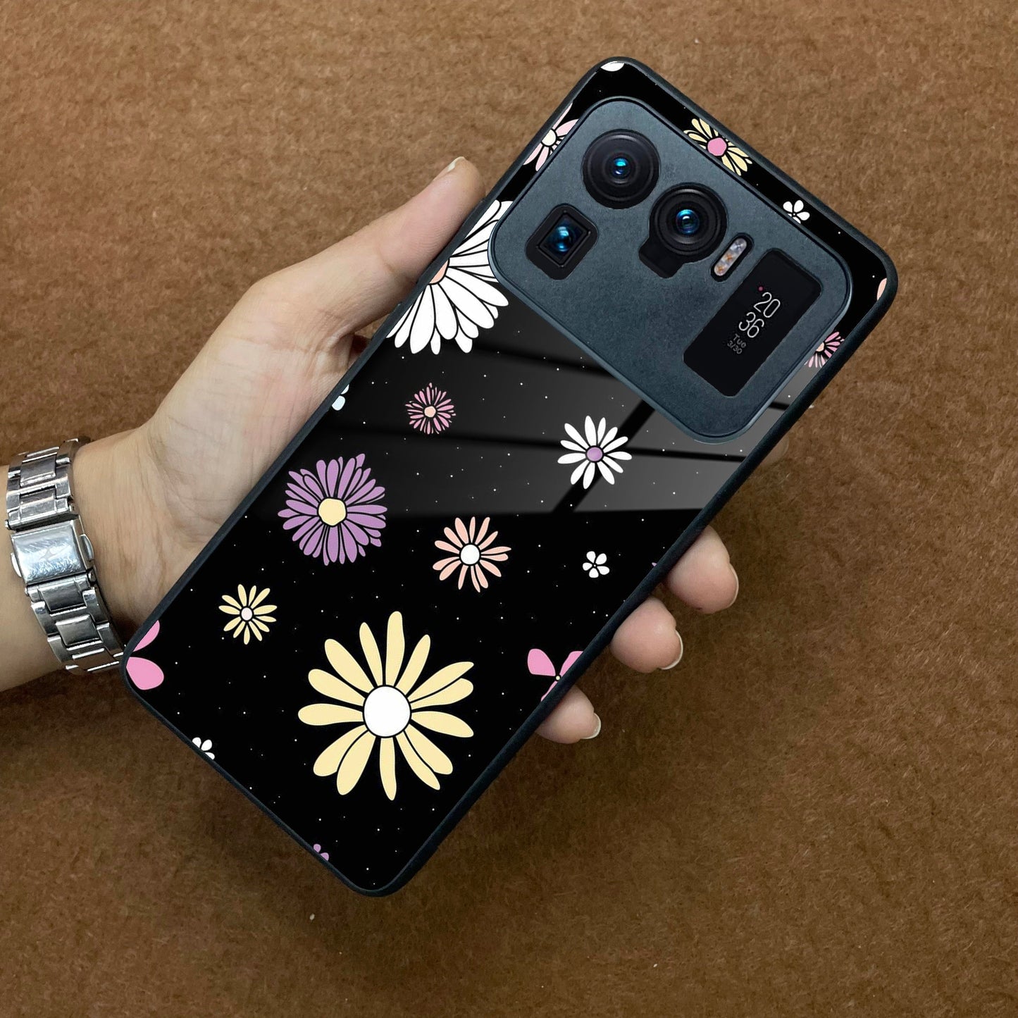 Seamless Floral Print Glass Case Cover For Redmi/Xiaomi ShopOnCliQ