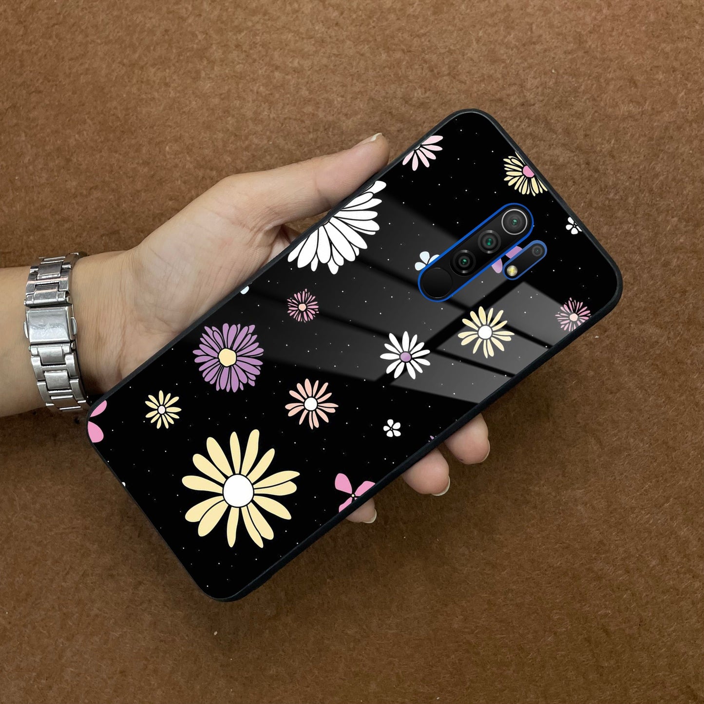 Seamless Floral Print Glass Case Cover For Redmi/Xiaomi ShopOnCliQ