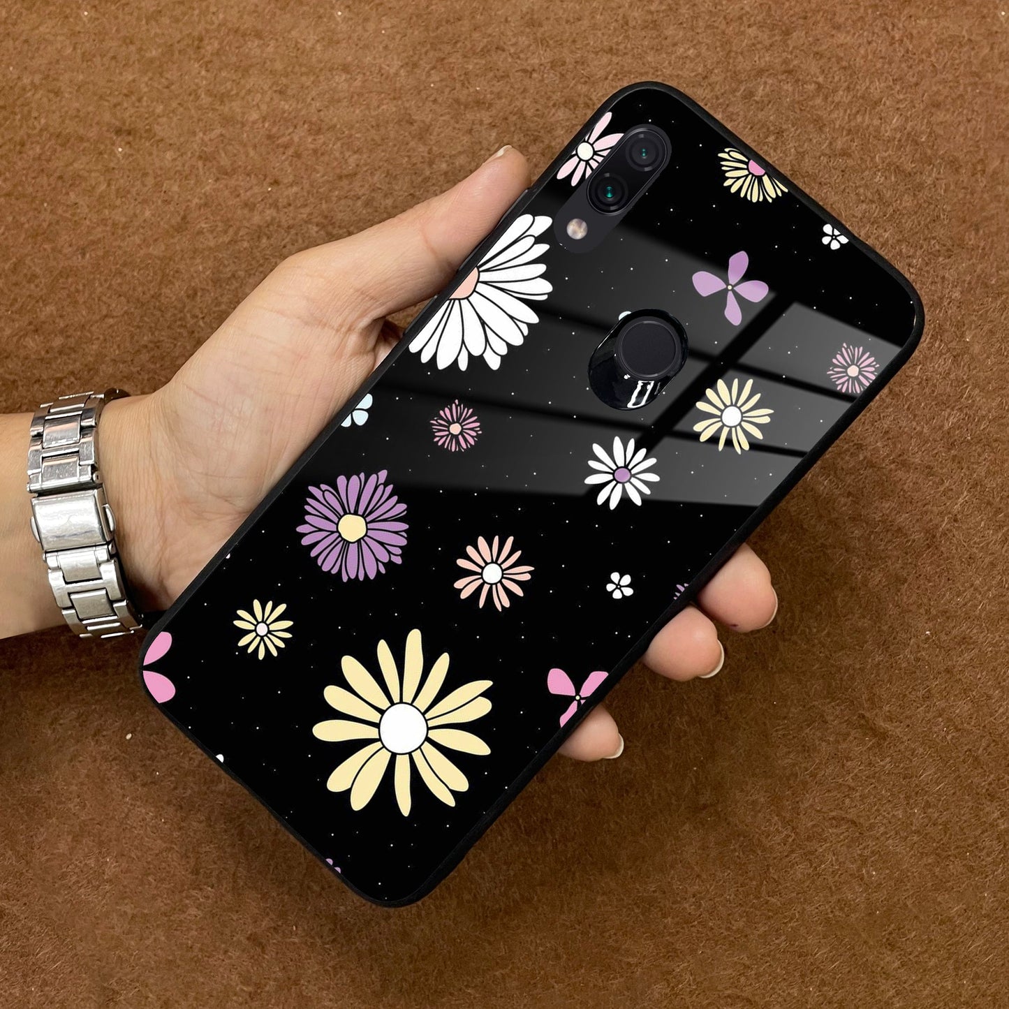 Seamless Floral Print Glass Case Cover For Redmi/Xiaomi ShopOnCliQ