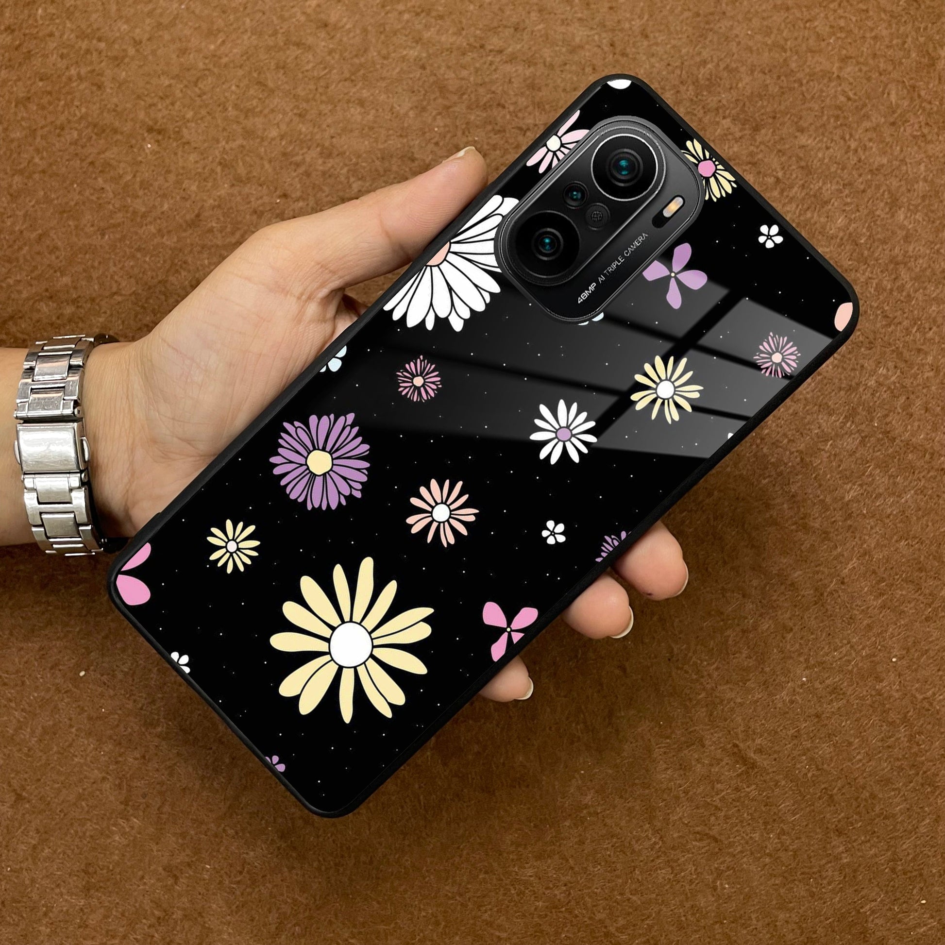 Seamless Floral Print Glass Case Cover For Redmi/Xiaomi ShopOnCliQ