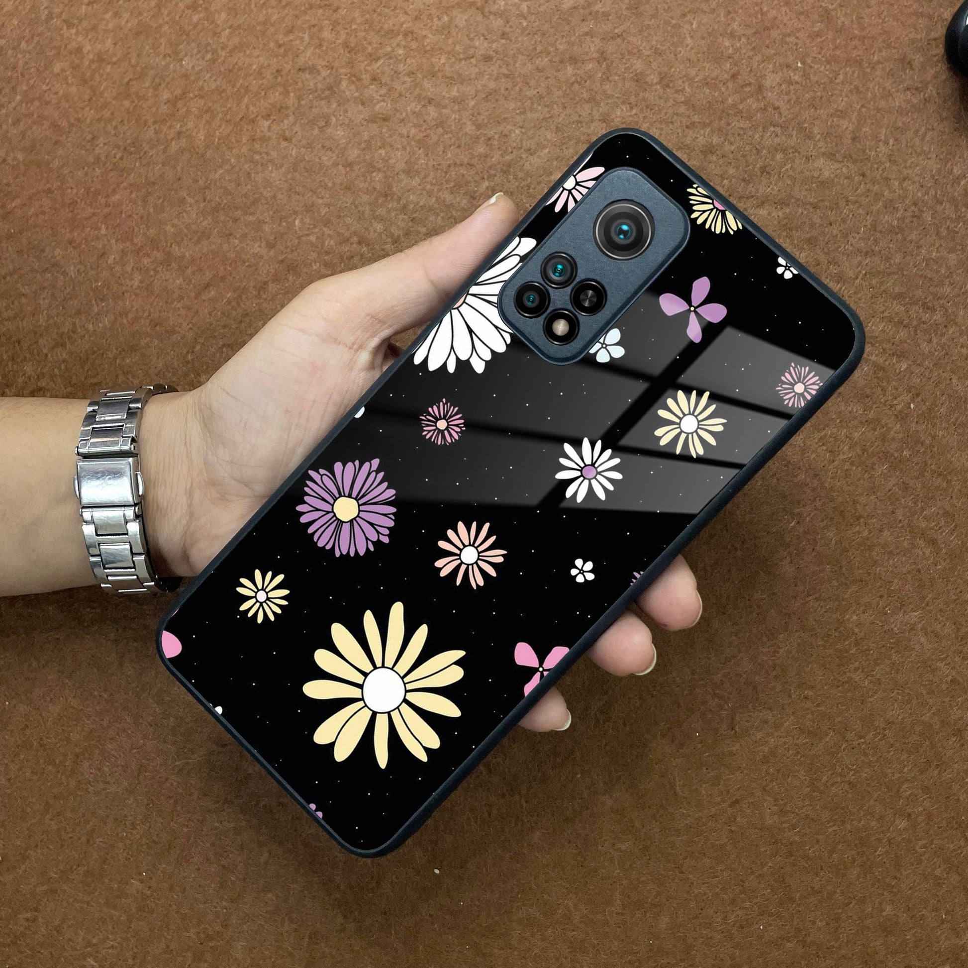 Seamless Floral Print Glass Case Cover For Redmi/Xiaomi ShopOnCliQ