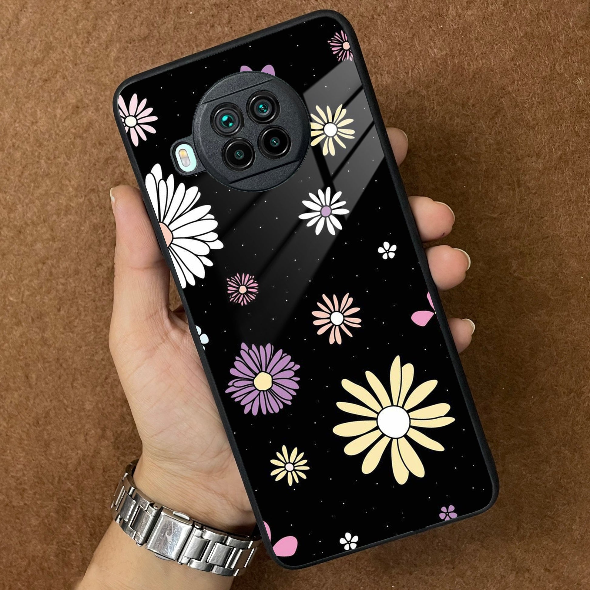 Seamless Floral Print Glass Case Cover For Redmi/Xiaomi ShopOnCliQ