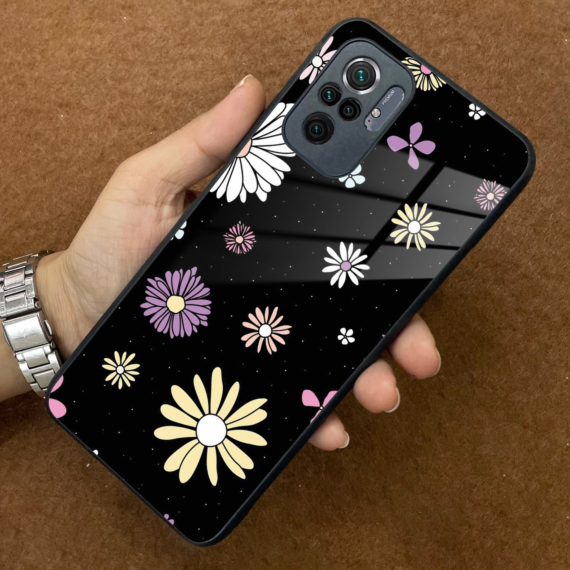 Seamless Floral Print Glass Case Cover For Redmi/Xiaomi ShopOnCliQ